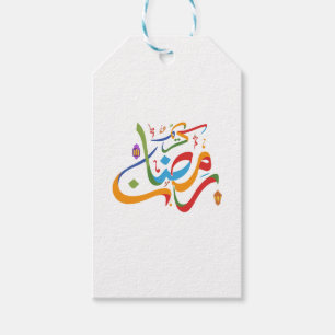 Ramadan Kareem in Arabic Colorful Gift Tags