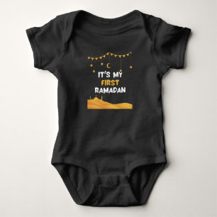 ramadan kareem it is my first islam for Muslim Baby Bodysuit