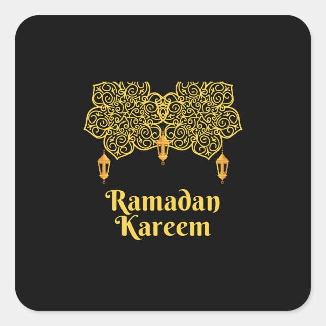 Ramadan Kareem Meaning - Eid Mubarak 2026   Square Sticker (Front)