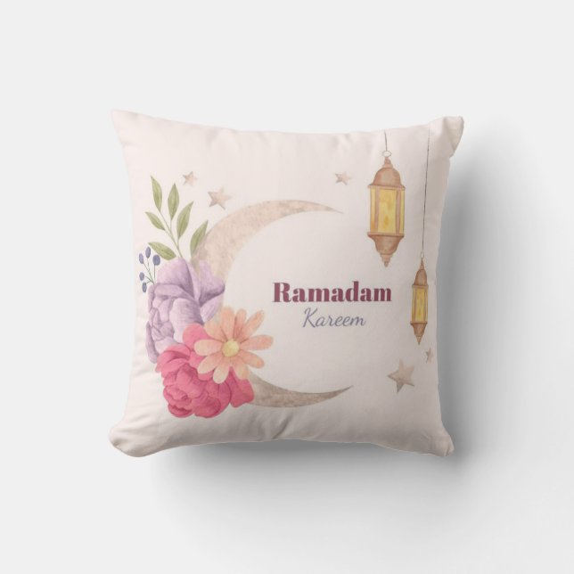  Ramadan Kareem Mosque    Throw Pillow (Front)
