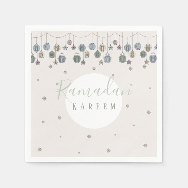 Ramadan kareem napkins to celebrate the holy month (Front)