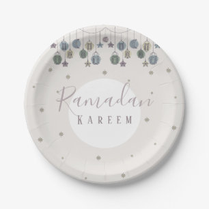 Ramadan Kareem paper plate for the holy month