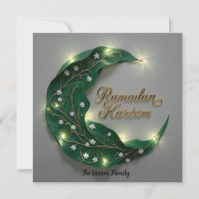 Ramadan Kareem  personalized Elegant Card (Front)