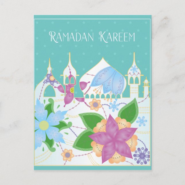 Ramadan KAreem postcard easten town (Front)