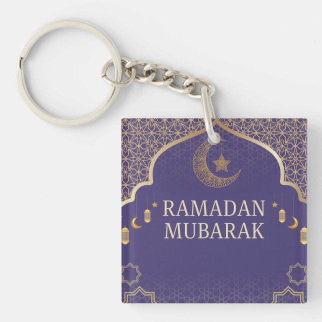 Ramadan Kareem Ramadan Mubarak Keychain (Front)