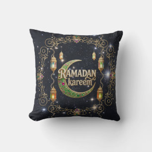 Ramadan Kareem shiny sky Throw Pillow