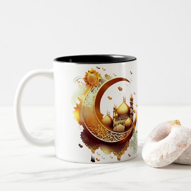 RAMADAN KAREEM Two-Tone COFFEE MUG (With Donut)