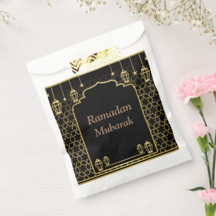 Ramadan Kareem Typography Islamic Crescent Text Favour Bag