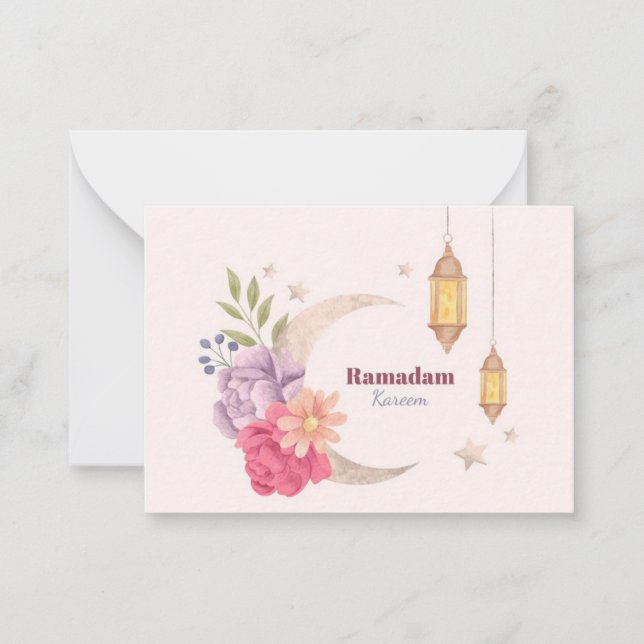 Ramadan Kareem Watercolor  Card (Front)