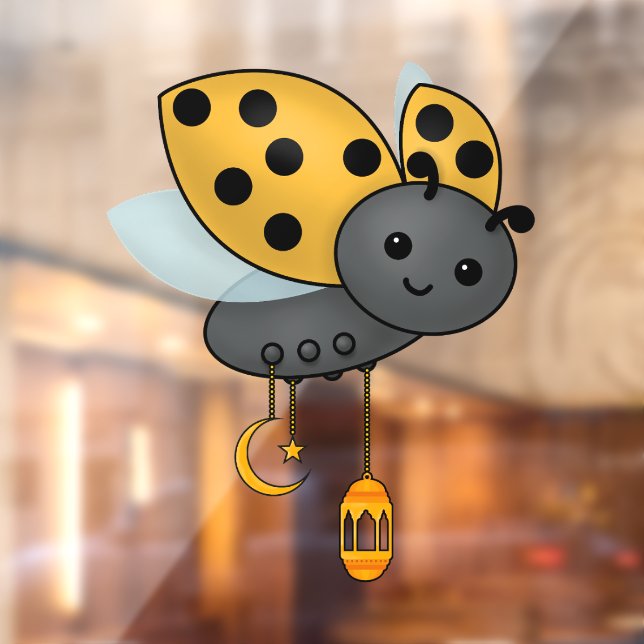 Ramadan Ladybug Lanterns Window Cling (Sheet 2)