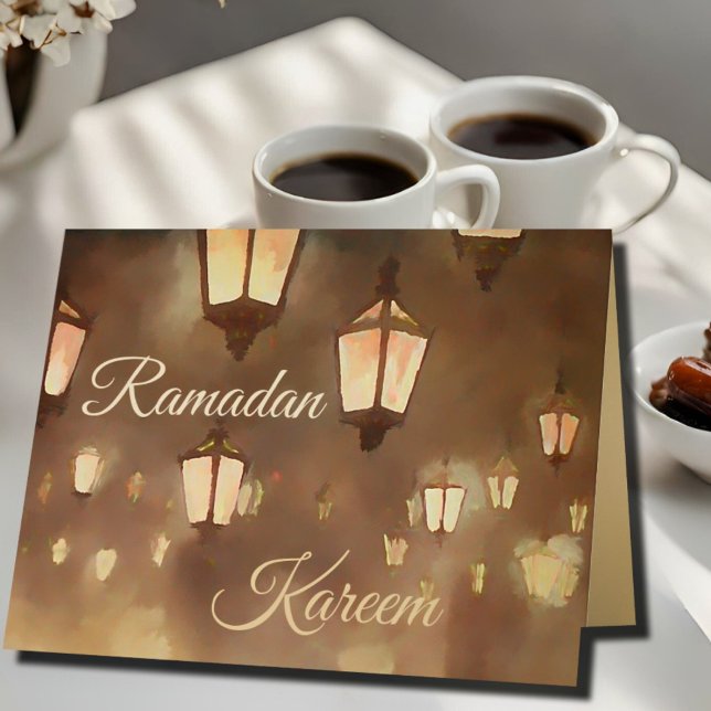 Ramadan  lamps -  painting  card (Creator Uploaded)