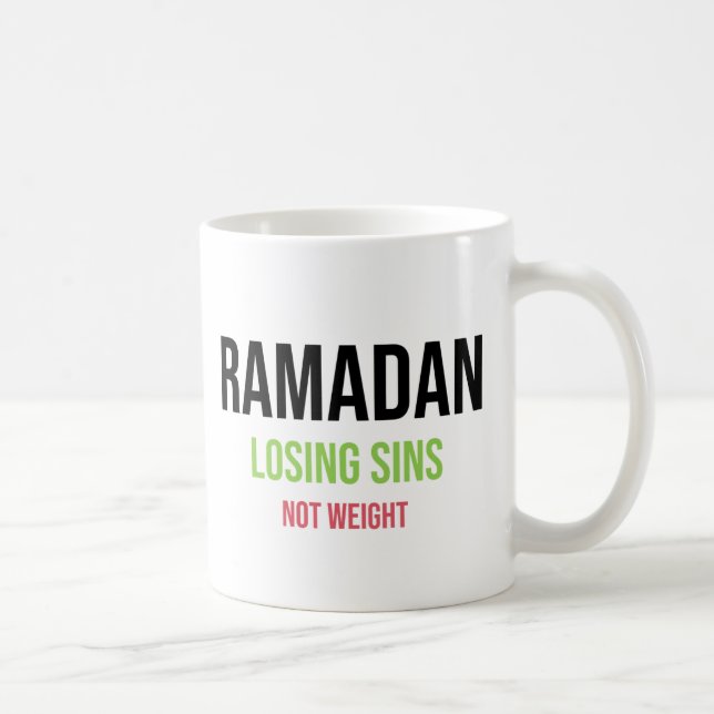 Ramadan: Losing Sins -- Not Weight Coffee Mug (Right)