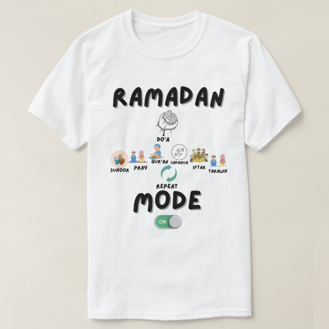 Ramadan Mode On, Muslim Gift. T-Shirt (Design Front)