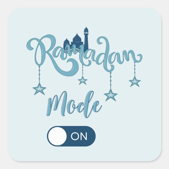 RAMADAN MOOD ON Pillows Square Sticker (Front)