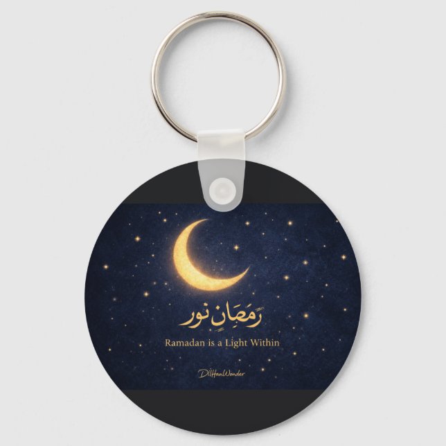Ramadan Moon Islamic Art – Ramadan Is a Light With Keychain (Front)