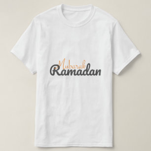 Ramadan Moubarak   T-shirt de typographie islamiqu