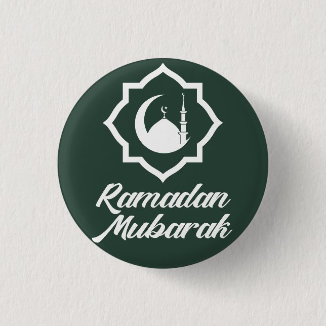Ramadan Mubarak 1 Inch Round Button (Front)