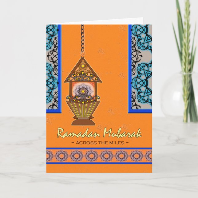 Ramadan Mubarak, Across the Miles, Fanoos Lantern Card (Front)