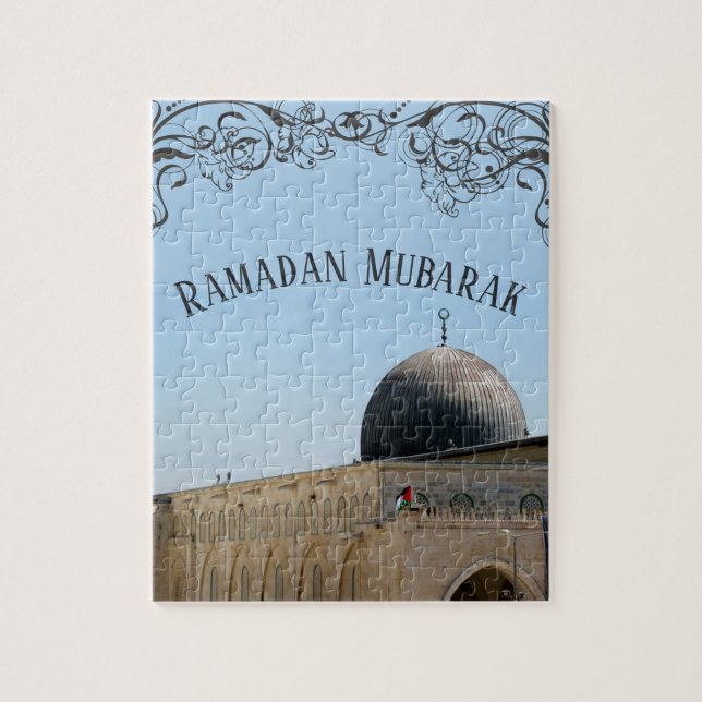 Ramadan Mubarak Al-Aqsa Mosque Jerusalem Jigsaw Puzzle (Vertical)