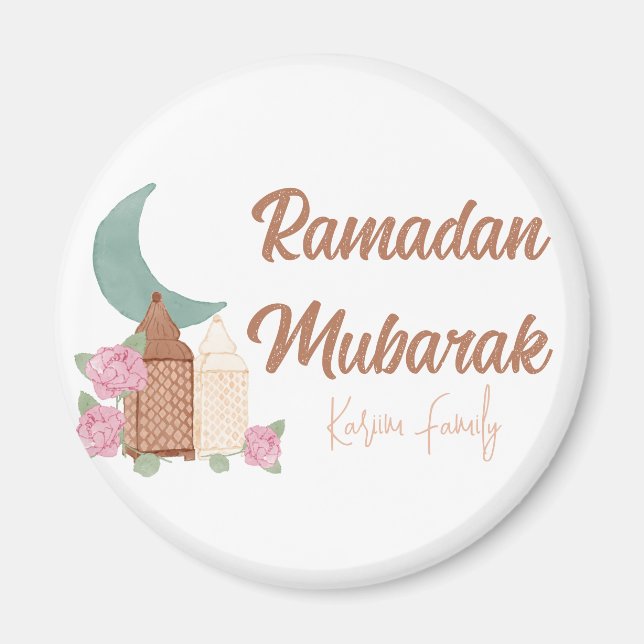 Ramadan Mubarak Decoration Custom Home decor name Magnet (Front)