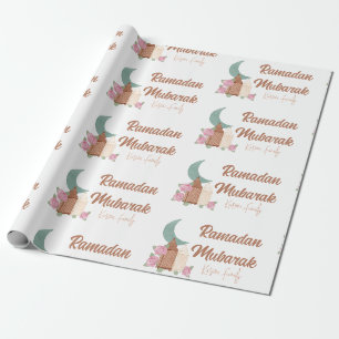 Ramadan Mubarak Decoration Custom Home decor name Wrapping Paper