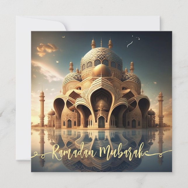 Ramadan Mubarak Flat Holiday Card (Front)