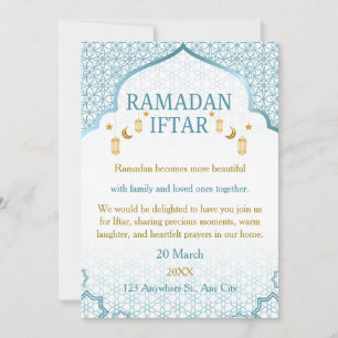 Ramadan Mubarak Invitations – Elegant Family Iftar