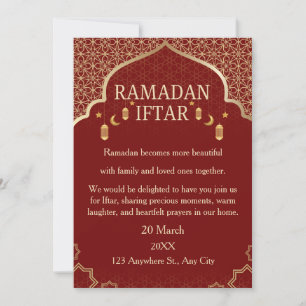 Ramadan Mubarak Invitations – Elegant Family Iftar