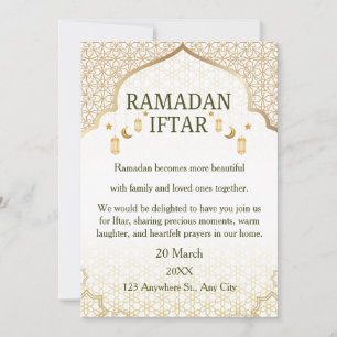 Ramadan Mubarak Invitations – Elegant Family Iftar