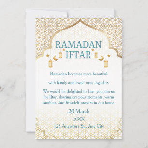 Ramadan Mubarak Invitations – Elegant Family Iftar