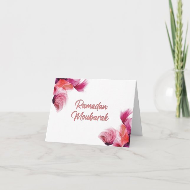 Ramadan Mubarak islamic art Thank You Card (Front)