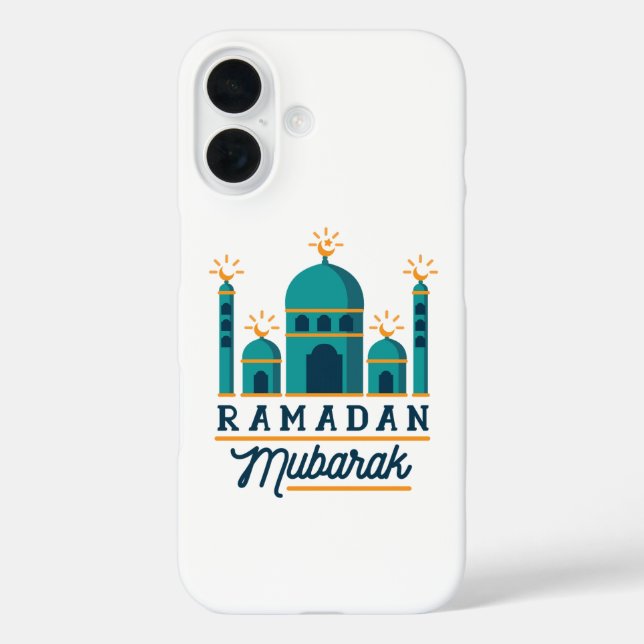Ramadan Mubarak Mosque Crescent Art Case-Mate iPhone Case (Back)