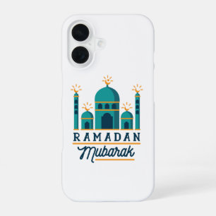 Ramadan Mubarak Mosque Crescent Art iPhone 16 Case