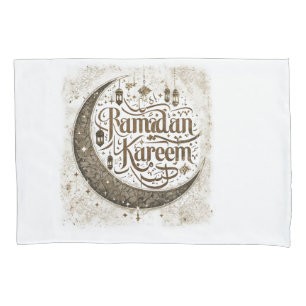 Ramadan Mubarak Muslim Fasting Lantern Crescent Pillowcase