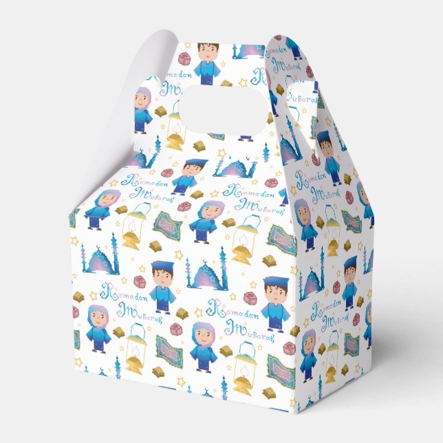 Ramadan Mubarak Pattern Favor Box (Front Side)