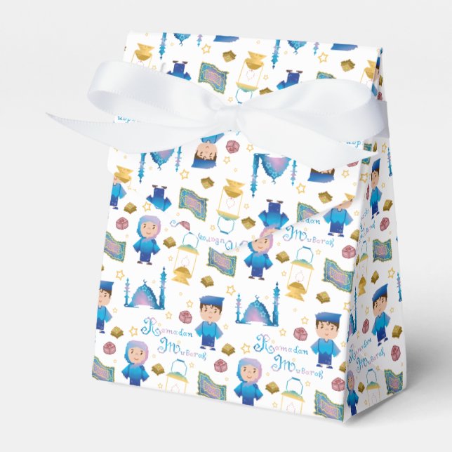 Ramadan Mubarak Pattern Favor Box (Front Side)