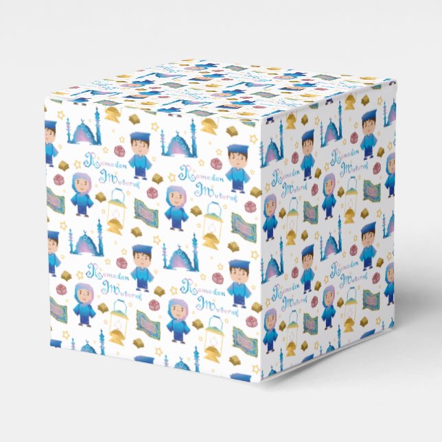 Ramadan Mubarak Pattern Favor Box (Front Side)