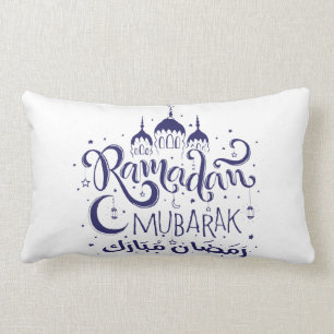 Ramadan Mubarak Pillow BLueNight MoonLight Pillow