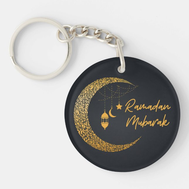 Ramadan Mubarak -Ramadan Kareem -Eid Mubarak Keychain (Front)