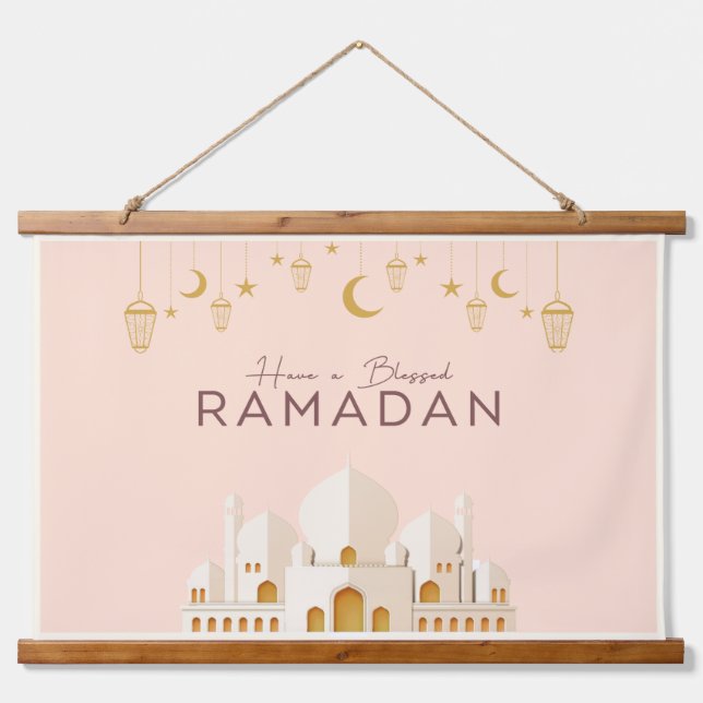 Ramadan Mubarak | Ramadan Kareem Hanging Tapestry (Front)