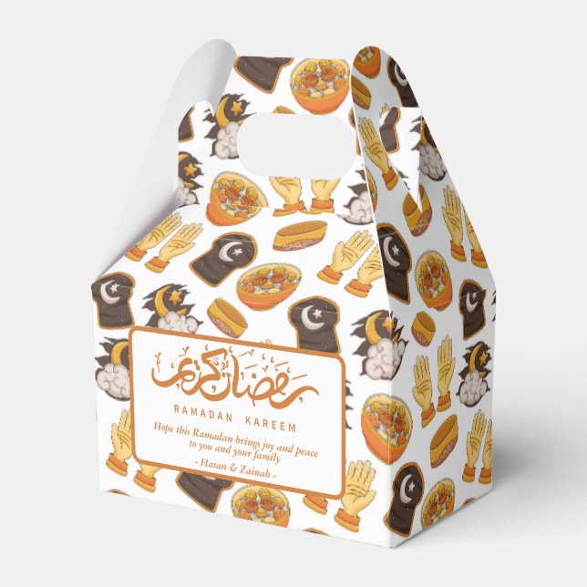 Ramadan Mubarak -Ramadan Kareem -Iftar Favour Boxe Favor Box (Front Side)