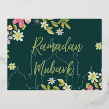 Ramadan mubark flower card