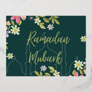 Ramadan mubark flower card