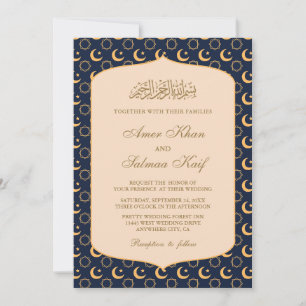 Ramadan nuits mariage musulman Invitations