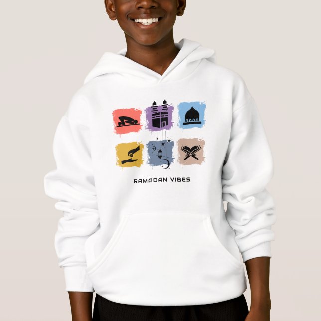 Ramadan Vibes Sweat - shirt à capuche pour enfants (Devant)