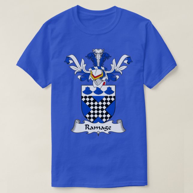 Ramage Coat of Arms Family Crest  T-Shirt (Design Front)