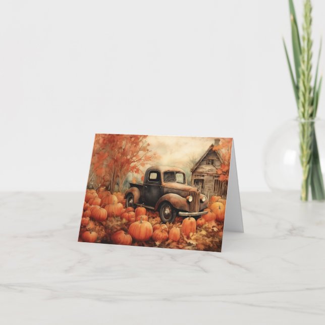 Ramassage vintage et blanc d'automne Citrouille (Devant)