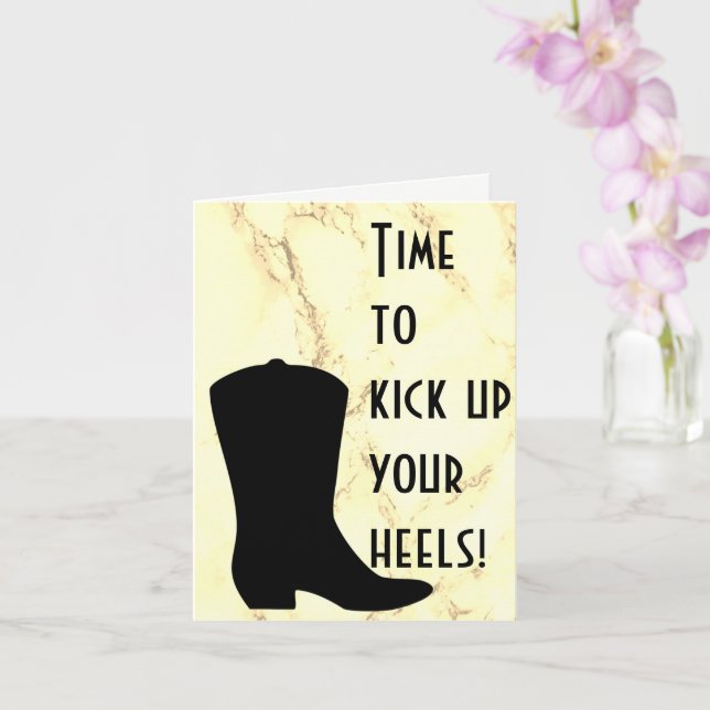 Ramassez Vos Bottes - Carte D'Anniversaire Cowboy (Orchidée)