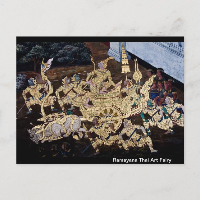 Ramayana Thai Art Fairy Postcard (Front)