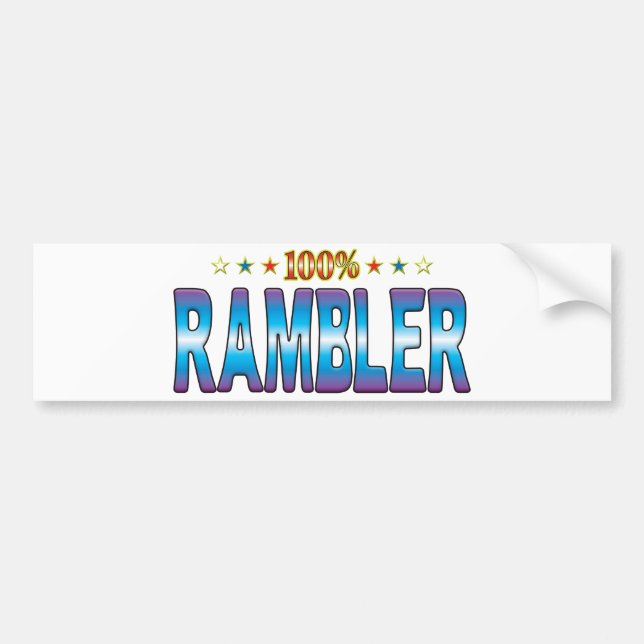 Rambler Star Tag v2 Bumper Sticker (Front)